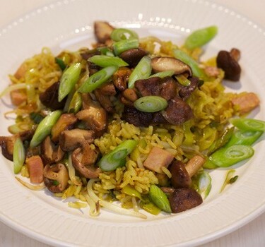 Nasi met shiitakes