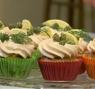 Zalige zalmcupcakes
