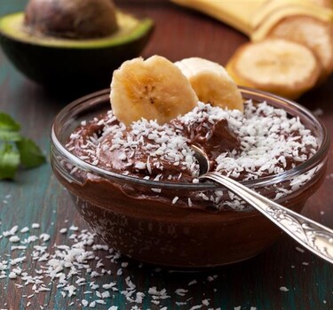 Chocolademousse met banaan.