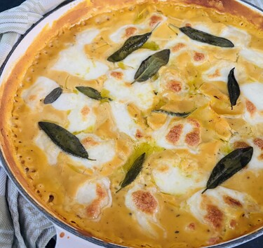 Pompoen lasagne