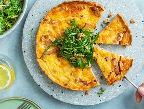 Quiche lorraine met kruidensla Miniatuur