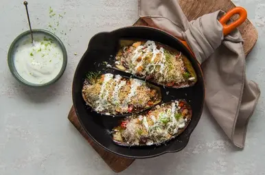 Gevulde aubergine