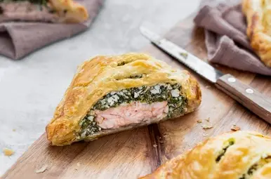 Zalmpakketjes met spinazie 