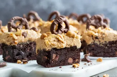 Brownies met pindakaas