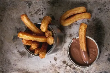 churros met hazelnotenganache