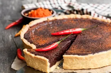 chocolade cake met pepers