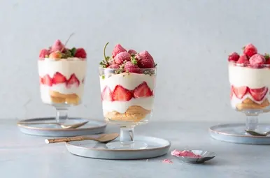 Tiramisu met aardbeien