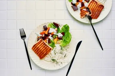 Zalm bietensalade