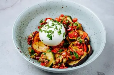 vegetarisch stoofpotje met burrata
