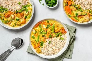 Thaise gele curry met rijst