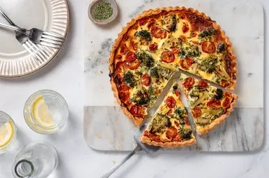 Quiche met cherrytomaat en broccoli