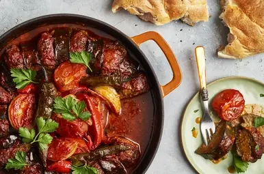 Turkse aubergine stoofschotel