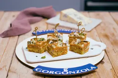 Tortilla van zoete aardappel met gorgonzola