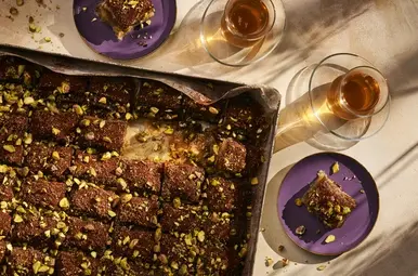 Baklava met pistache en chocolade