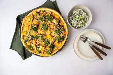 Broccoli-pompoenquiche uit het programma Lekker Snel!