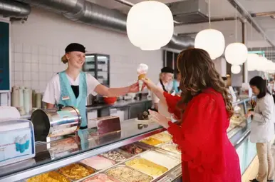 Miljuschka eet bij Ismageriet.