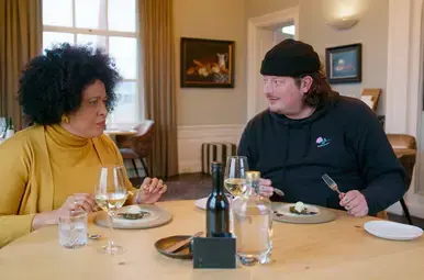 Perry en Tania aan het zuurkoolijs