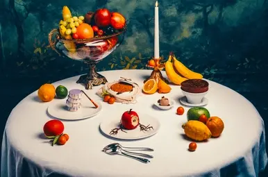 Toetjes op een tafel