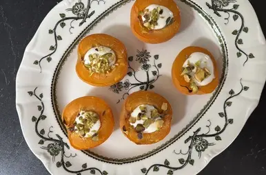 abrikoos met geitenkaas