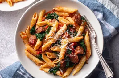 Chorizo-pasta met tomatensaus