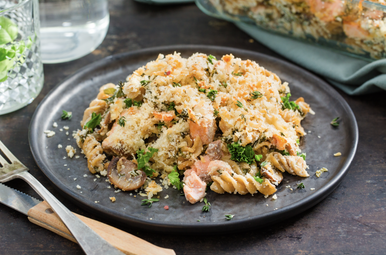 boerenkoolpasta met zalm