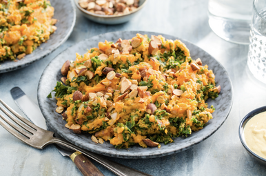 boerenkool met zoete aardappel