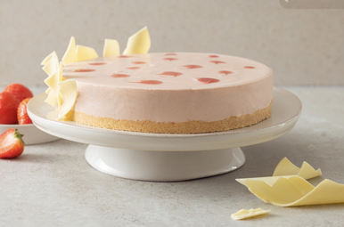 No-bake cheesecake met aardbei
