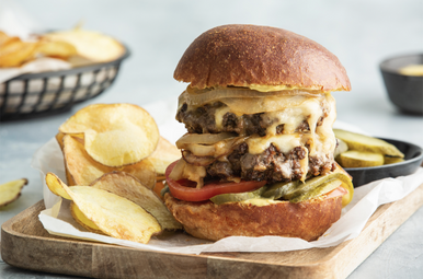 Cheese & union burgers