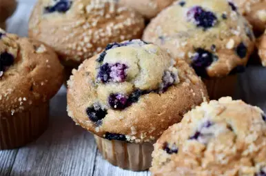 Blauwe bessen muffins