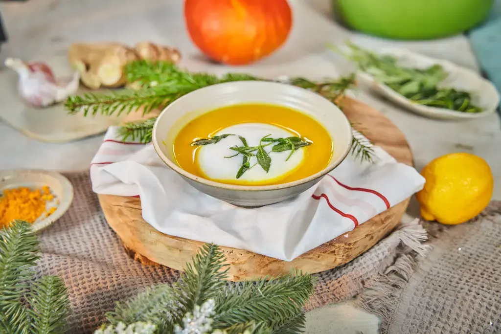 Pompoensoep met kokosmelk