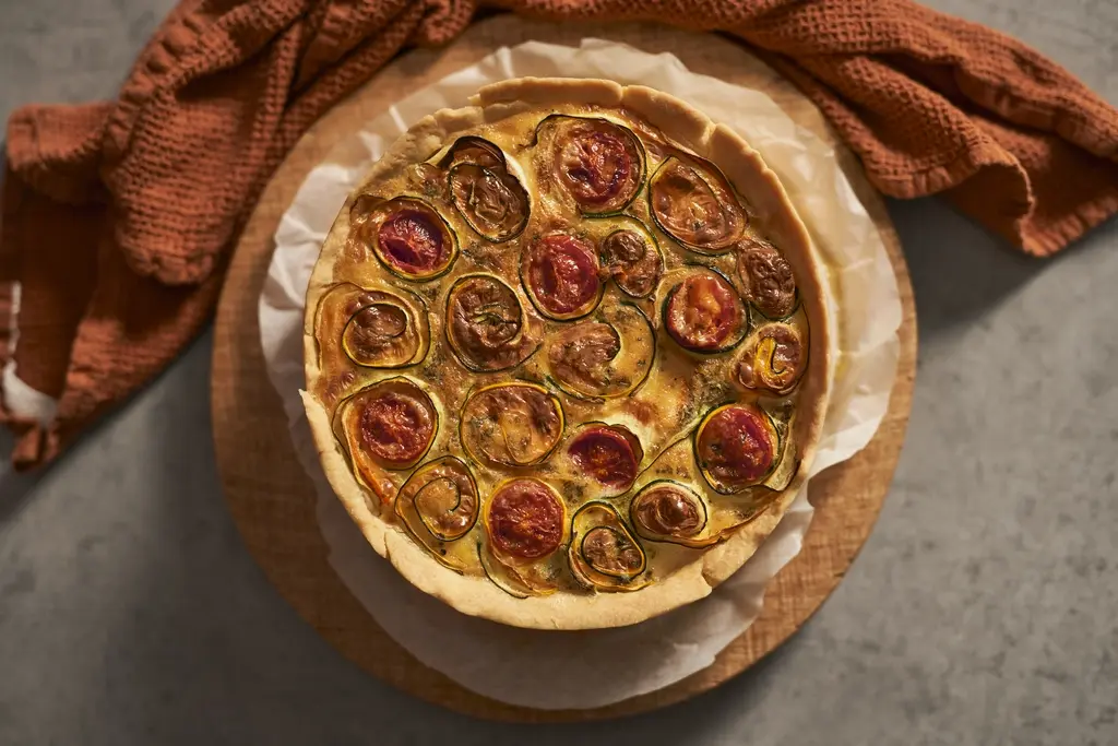 Groentequiche met cheddar