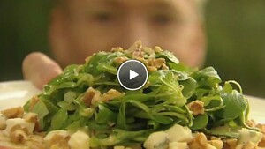 Salade van Elstar en gorgonzola