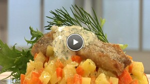 Gemarineerde haring met hutspotsalade