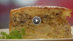 Koolpastei met champignons en walnoten