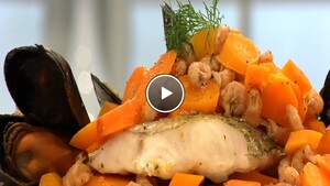 Snoekbaars met bospeen