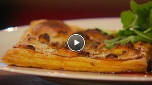 Aardappeltaart van de bakplaat