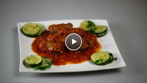 Salsiccie al sugo en Zucchine Fritte