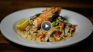 Courgettekoekjes met zalm