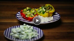 Gevulde paprika's met vis
