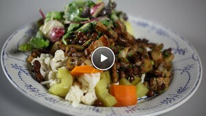 Kapucijners met zoetzure groente