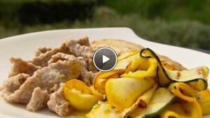 Courgette met citrusdressing en huisgemaakte noedels