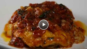 Merluzzo al sugo di pomodoro