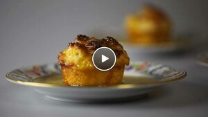 Broodpudding met whiskeysaus