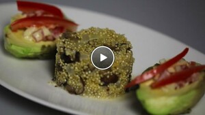 Salade quinotto marino taartje