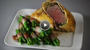 Boeuff Wellington met peperjus