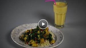 Kipcurry met Mango lassi