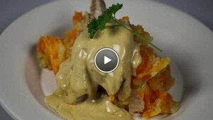 Hutspot met gerookte makreel & snelle hollandaise saus