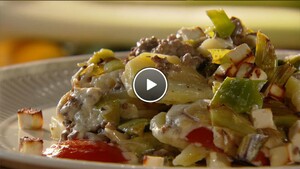Moussaka van prei