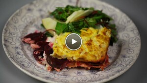 Bietenlasagne met geitenkaas