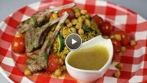 Tabouleh met gegrilde lamskoteletten